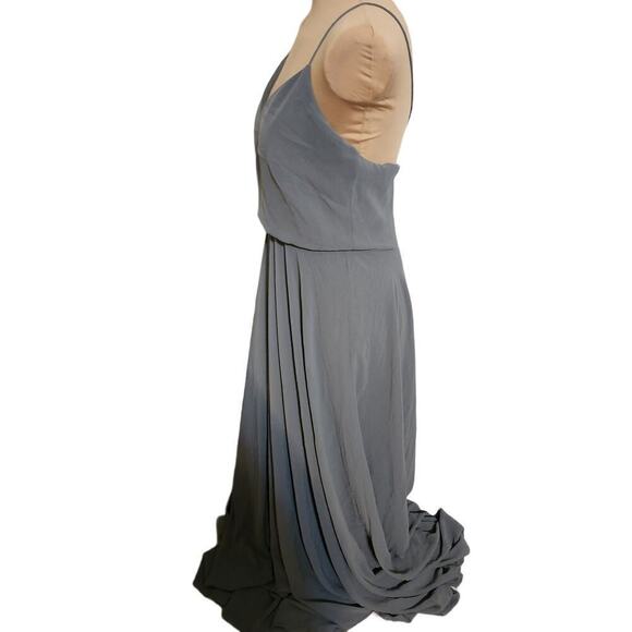 Jenny Yoo Inesse Dress size 8 bhldn grey flowy classic - Picture 5 of 12
